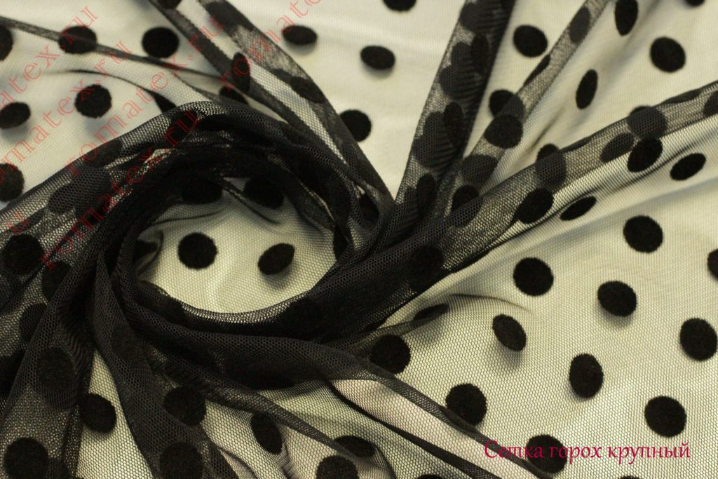 сетка горох крупный цвет черный