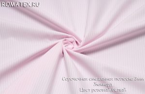сорочечная полоска 3мм жаккард цвет розовый,белый